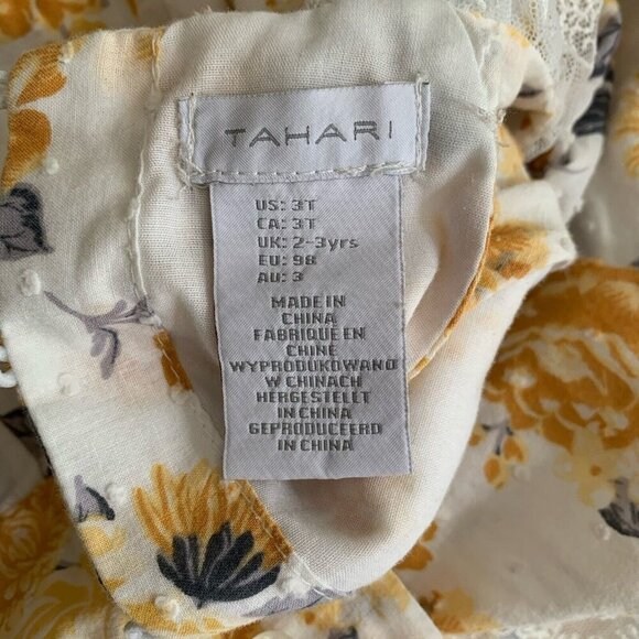 Tahari Yellow Floral Kids Dress - Picture 10 of 12